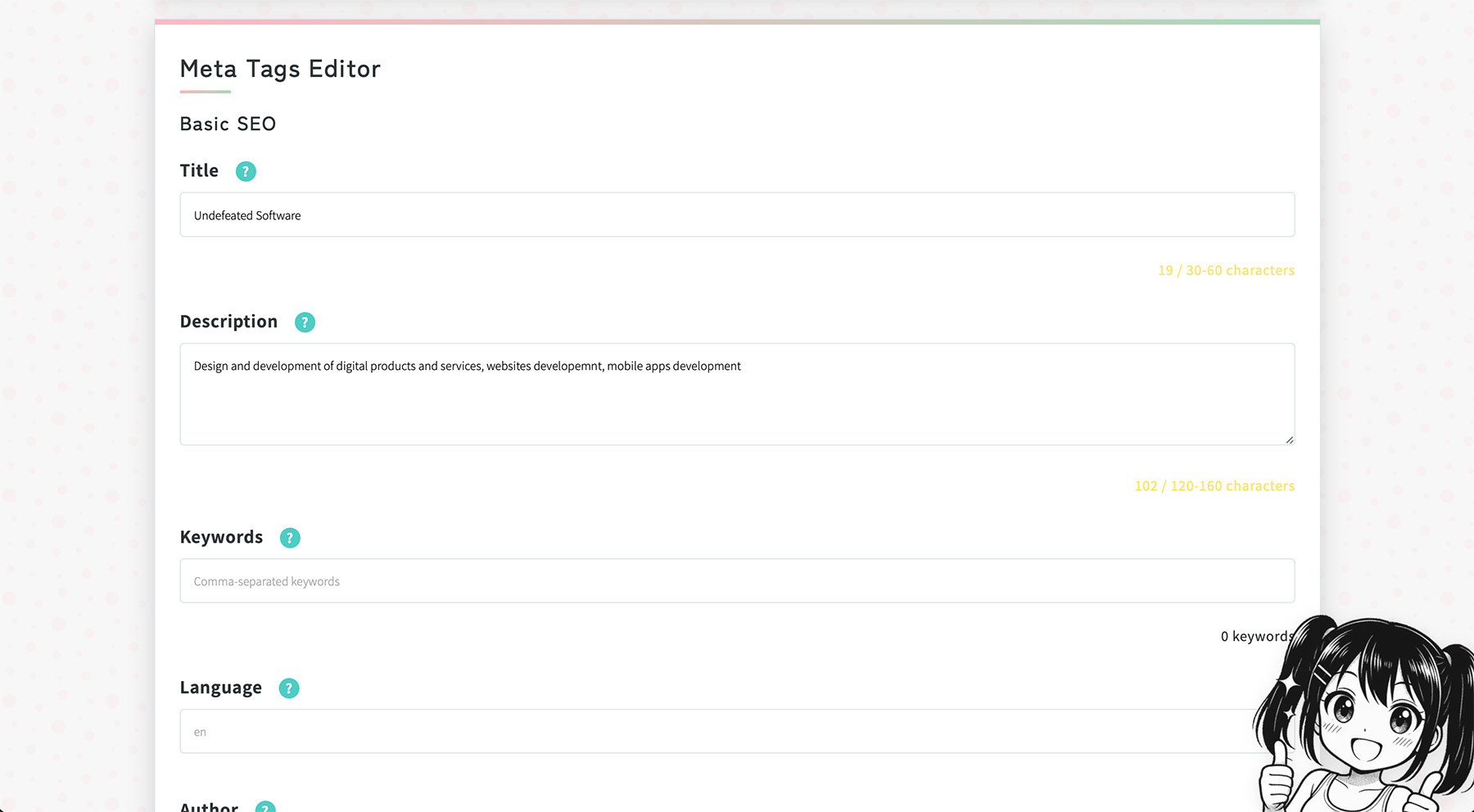 Check your meta website screenshoot