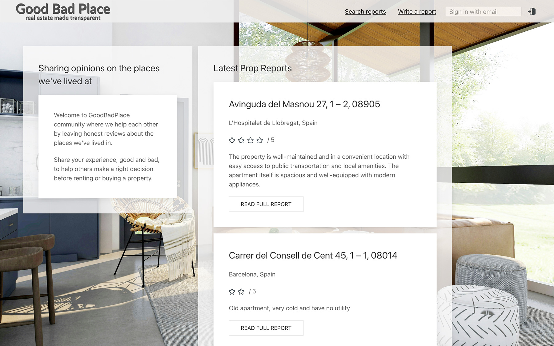 goodbadplace.com website screenshoot